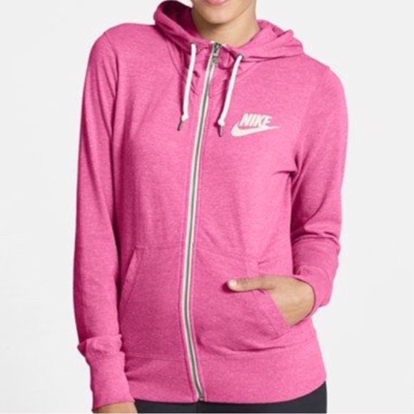 pink nike 1 2 zip top